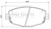 Brake Pad Set - Front Toyota Soarer  2JZ-GE	 3.0 24v DOHC ATM 1997 