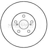 Brake Disc - Front Toyota Celica  1ZZFE 1.8i VVTi 1999-2005 