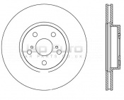 Brake Disc - Front Toyota Urban Cruiser  1ND-TV 1.4 D-4D SUV 5Dr 2009  