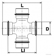 Universal Joint - Propshaft Toyota Landcruiser   1KZ-T 3.0 TURBO 3Dr 1993-1996 