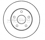 Brake Disc - Front Toyota Hi Ace  2L 2.4D Compact Van (Diesel) 1994-1995 