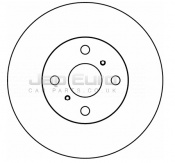 Brake Disc - Front Toyota Yaris  IND-TV 1.4 D-4D MPV VERSO 2001- 2005 