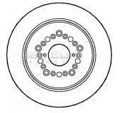 Brake Disc - Rear Lexus LS  1UZ-FE 4.0i V8 4Dr 1990 -1994 