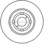 Brake Disc - Front Toyota Yaris  1ND-TV 1.4 D-4D  2011  