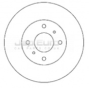 Brake Disc - Front Nissan Almera N16 GA18DE 1.8 SRi, GXi, SLXi  2000-2006 