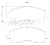 Brake Pad Set - Rear